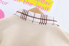 AS-1578B طقم 4 قطع ( قميص + جكيت + بنطلون جينز + ببيونة)