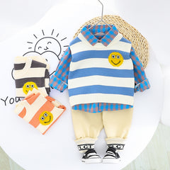 AS-1580B طقم ولادي 3 قطع ( قميص + فست صوف + بنطلون)