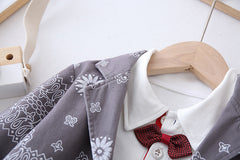 AS-1590B بدلة 4 قطع ( بلوزة + جكيت + بنطلون + ببيونة)