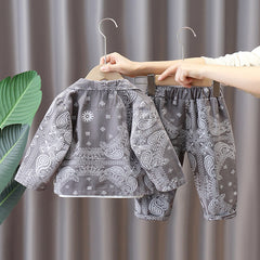 AS-1590B بدلة 4 قطع ( بلوزة + جكيت + بنطلون + ببيونة)