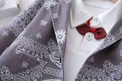 AS-1590B بدلة 4 قطع ( بلوزة + جكيت + بنطلون + ببيونة)