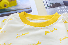 AS-1603G طقم افرهول ربيعي قطعتين( افرهول+ بلوزة قطنية)