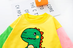 AS-1679G طقم قطعتين ولادي + بناتي ( بلوزة قطنية + بنطلون جينز ناعم )