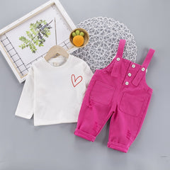 AS-1681G طقم افرهول قطعتين ( افرهول مع جناحات من الظهر + بلوزة قطنية )