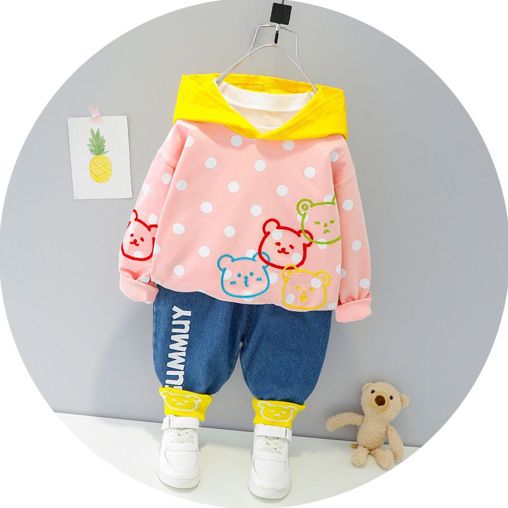 AS-1693G طقم قطعتين ( بلوزة قطنية + بنطلون جينز )