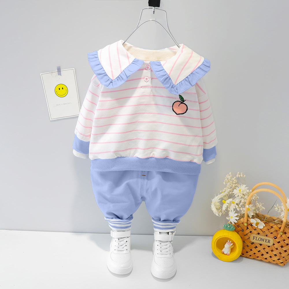 AS-1701G طقم بصور والوان الفواكه قطعتين  ( بلوزة + بنطلون) خريفي / ربيعي