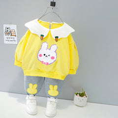 AS-1709G طقم الارنوب القطني ( بلوزة + بنطلون )