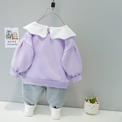 AS-1709G طقم الارنوب القطني ( بلوزة + بنطلون )