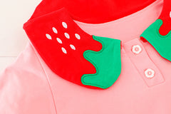 AS-1714G طقم بناتي قطني قطعتين ( بلوزة + بنطلون فيزون)