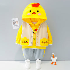 AS-1717G طقم الكتكوت بجي 3 قطع ( بلوزة + فست + بنطلون)