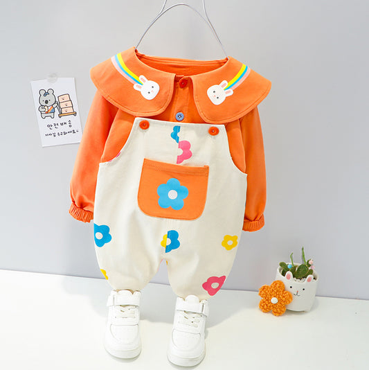 AS-1724G طقم أفرهول كتان ناعم ( قميص قطن + أفرهول مورد كتان ناعم )