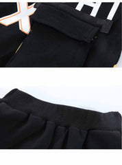 AS-1992B طقم سبورت قطن ولادي قطعتين ( بلوزة + بنطلون)