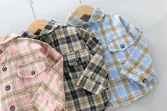 AS-2059B طقم 3 قطع ( بلوزة + قميص + بنطلون جينز )