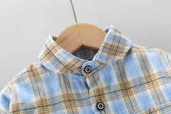 AS-2059B طقم 3 قطع ( بلوزة + قميص + بنطلون جينز )