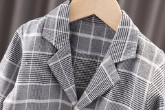 AS-2099B بدلة ولادي قطنية دافية بتجي 4 قطع ( جكيت + قميص+ جرافة+ بنطلون)