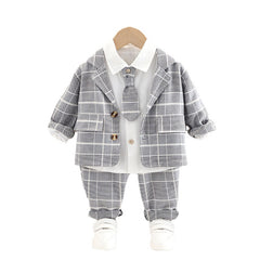 AS-2099B بدلة ولادي قطنية دافية بتجي 4 قطع ( جكيت + قميص+ جرافة+ بنطلون)