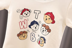 AS-2100B طقم 3 قطع( بلوزة + جكيت + بنطلون جينز)