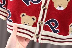 AS-2100B طقم 3 قطع( بلوزة + جكيت + بنطلون جينز)