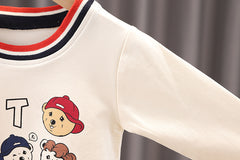 AS-2100B طقم 3 قطع( بلوزة + جكيت + بنطلون جينز)