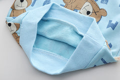 AS-2104B طقم جينز ولادي قطعتين ( بلوزة قطنية + بنطلون جينز ناعم)