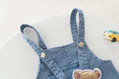 AS-2115B طقم أفرهول جينز ناعم + بلوزة قطنية دافية