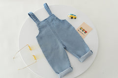 AS-2115B طقم أفرهول جينز ناعم + بلوزة قطنية دافية