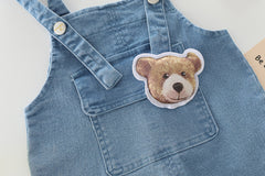 AS-2115B طقم أفرهول جينز ناعم + بلوزة قطنية دافية