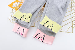 AS-2218G طقم 3 قطع ( فستان كم كامل + جاكيت جينز + فيزون قطني) خريفي وربيعي دافئ