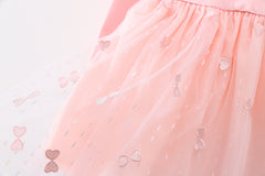 AS-2218G طقم 3 قطع ( فستان كم كامل + جاكيت جينز + فيزون قطني) خريفي وربيعي دافئ