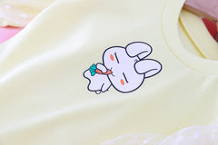 AS-2220G طقم أفرهول جينز قطعتين ( بلوزة قطنية بالشيفون + أفرهول جينز )