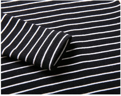 AS-2509G طقم أفرهول جينز قطعتين ( بلوزة مخططة + افرهول جينز )