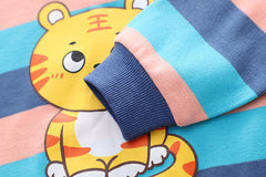 AS-2657B طقم قطني قطعتين ( بلوزة قطنية + أفرهول جينز )