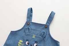 AS-2657B طقم قطني قطعتين ( بلوزة قطنية + أفرهول جينز )