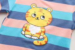 AS-2657B طقم قطني قطعتين ( بلوزة قطنية + أفرهول جينز )