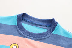 AS-2657B طقم قطني قطعتين ( بلوزة قطنية + أفرهول جينز )