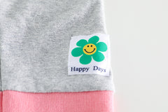 AS-2662G طقم بناتي قطني مزين برسومات مميزة ( بلوزة قطنية + بنطلون فيزون)