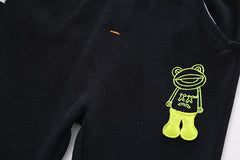 AS-2675B طقم قطني ولادي قطعتين ( بلوزة + بنطلون )