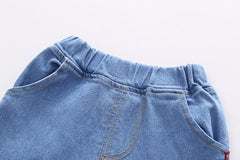 AS-2684G طقم بناتي 3 قطع ( قميص + فست صوف + بنطلون جينز )