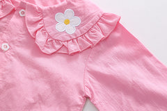 AS-2684G طقم بناتي 3 قطع ( قميص + فست صوف + بنطلون جينز )