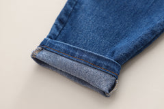 AS-3002B طقم ولادي 3 قطع ( بلوزة قطنية + جكيت + بنطلون جينز ناعم)