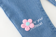 AS-3201G طقم بناتي 3 قطع ( جكيت + قميص + بنطلون جينز )