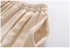 FU14042024-26 طقم بناتي صيفي بارد قطعتين ( بلوزة + بنطلون)