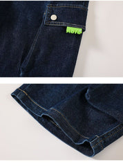 FU14042024-38 طقم جينز ولادي قطعتين ( بلوزة قطنية + بنطلون جينز )