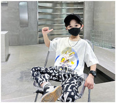 FU14042024-59 بجامة ولادي و بناتي قطعتين ( بلوزة + بنطلون)