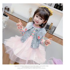 AO0111-15 فستان بناتي مع فست جينز