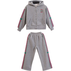 RM090424-7 طقم رياضي قطني بناتي قطعتين ( جكيت + بنطلون)