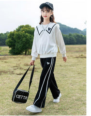 HBC040924-1 بدلة قطنية بناتي قطعتين ( بلوزة + بنطلون)