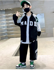 WZ261124-6 بدلة قطنية جودة ممتازة قطعتين ( جكيت + بنطلون)