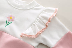 SSN040924-37  SSX220824-115 طقم بناتي قطن 100% ربيعي خريفي قطعتين ( بلوزة + بنطلون )