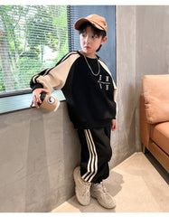 WZH301124-50 بدلة سبورت قطنية ربيعي خريفي قطعتين ( بلوزة + بنطلون)